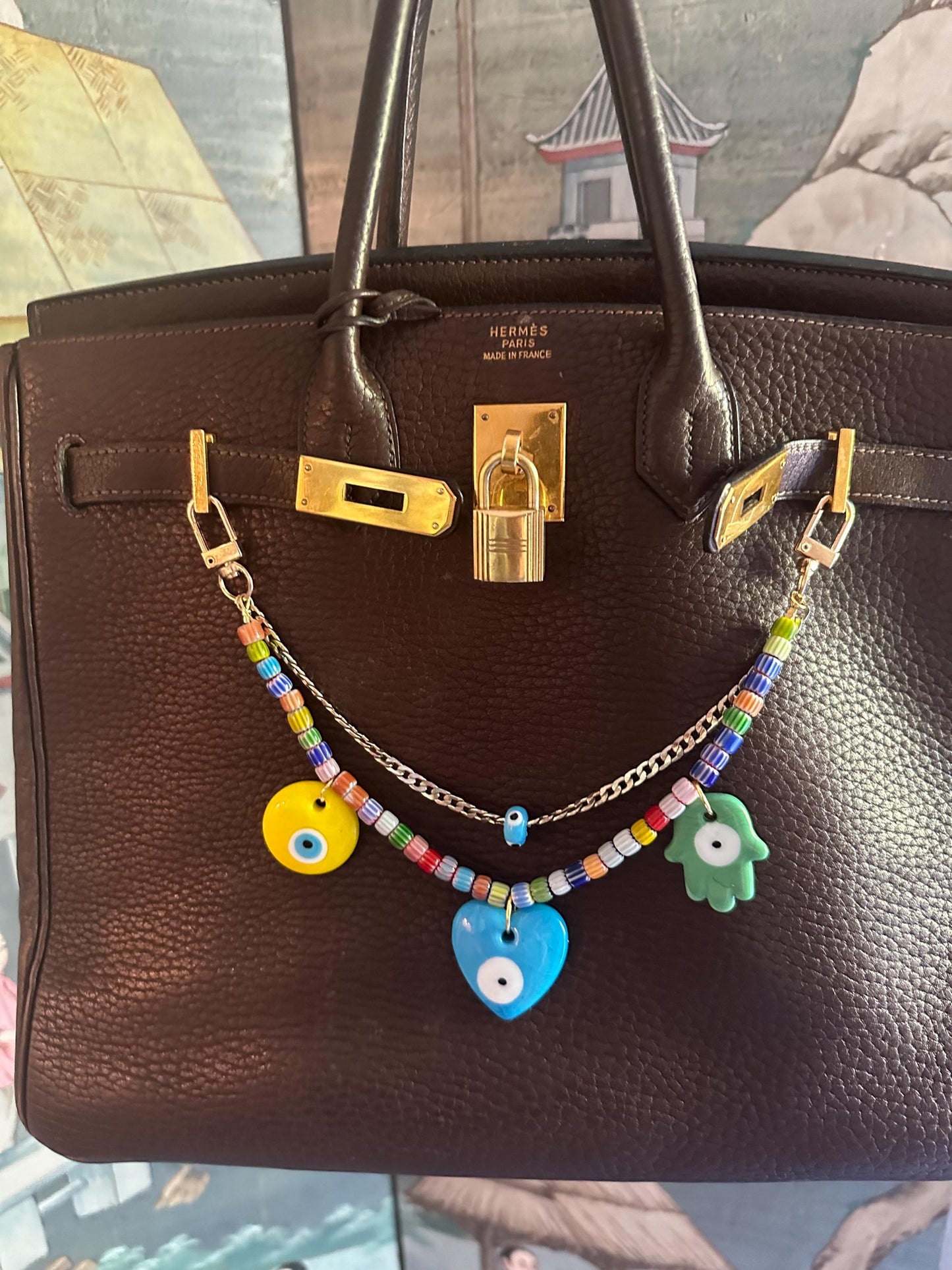 Evil Eye Protection charm bag chain